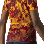 Castelli - tricou ciclism pentru femei, maneca scurta Unlimited Sentiero jersey - portocaliu visiniu barbaresco