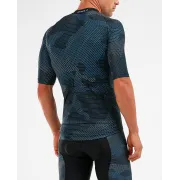 2XU - Aero Cycle Jersey - Tricou ciclism - albastru camuflaj