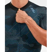 2XU - Aero Cycle Jersey - Tricou ciclism - albastru camuflaj