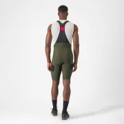 Castelli - pantaloni ciclism scurti cu bretele - Unlimited Cargo Bibshort - 15-35 gr C - verde Deep Green