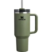 Stanley - termos tip sticla cu pai - Quencher H2.0 Tumbler - Verde negru - 1.18L
