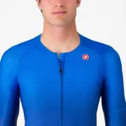 Castelli - tricou ciclism maneca lunga tailored fit cu protectie solara - Upf Long Sleeve Jersey - albastru azzurro