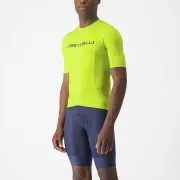 Castelli - tricou ciclism maneca scurta regular fit - Prologo Lite Jersey - 16-38 gr C - verde lime | verde inchis