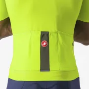 Castelli - tricou ciclism maneca scurta regular fit - Prologo Lite Jersey - 16-38 gr C - verde lime | verde inchis