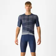 Castelli - pantaloni ciclism scurti cu bretele - Superleggera Bibshort - 20-40 gr C - albastru belgian