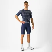 Castelli - pantaloni ciclism scurti cu bretele - Superleggera Bibshort - 20-40 gr C - albastru belgian