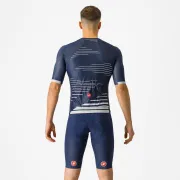 Castelli - pantaloni ciclism scurti cu bretele - Superleggera Bibshort - 20-40 gr C - albastru belgian