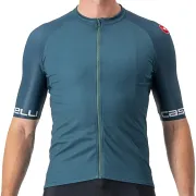 Castelli - tricou ciclism barbati cu maneca scurta Entrata VI jersey - albastru turcoaz inchis