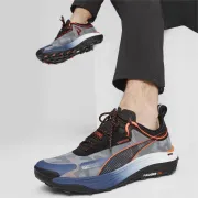 Puma - pantofi alergare pentru barbati Voyage Nitro 3 - gri albastru cerneala negru portocaliu Neon