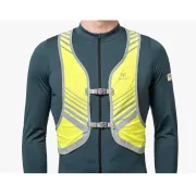 Apidura - vesta reflectorizanta ciclism Packable Visibility Vest, dimensiune L-XL - verde fluo gri