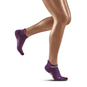 CEP - Sosete de compresie femei model sub glezna The Run Socks No Show W socks - mov inchis gri