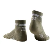 CEP - sosete compresie scurte femei The Run W Socks Low Cut - verde inchis maslina gri deschis