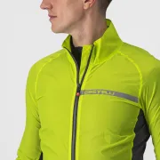 Castelli Squadra stretch - jacheta ciclism anti vant - verde lime electric gri inchis