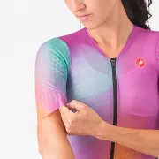 Castelli - costum triatlon cu maneca scurta - PR 2 W Speed Suit - negru | portocaliu