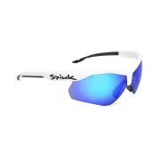 Spiuk - ochelari soare sport Ventix K, 2 lentile de schimb transparent si albastru oglinda - rama alba neagra