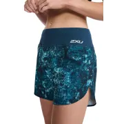 2XU - Pantaloni scurti de alergare pentru femei Aero 5 inch Shorts - albastru multicolor
