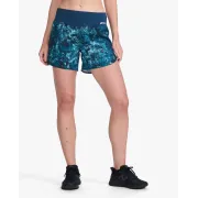 2XU - Pantaloni scurti de alergare pentru femei Aero 5 inch Shorts - albastru multicolor