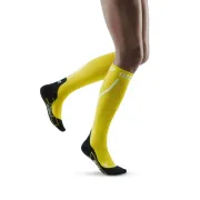 CEP - Sosete de compresie pentru femei alergare iarna Winter Run Socks - galben negru