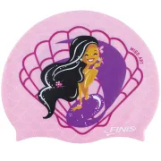 Finis - Casca inot silicon pentru copii Mermaid Silicone Cap Seashell - mov deschis negru