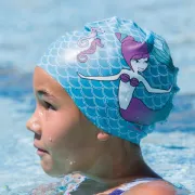 Finis - Casca inot silicon pentru copii Mermaid Silicone Cap Seashell - mov deschis negru