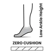 Smartwool - sosete sport femei Run Zero Cushion Low Ankle socks - gri deschis negru