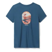 Smartwool - tricou sport femei maneca scurta Denver Skyline Graphic Short Sleeve Tee Slim Fit - albastru inchis amurg