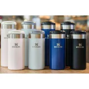 Stanley - termos mic calatorie The Aerolight Transit Mug - negru metalic - 470 ml