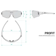 Spiuk - ochelari soare sport Profit, 2 lentile de schimb transparent si rosu oglinda - rama neagra