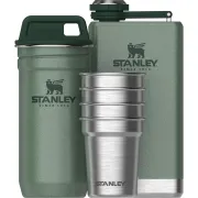 Stanley - set 4 pahare de shot + recipient - Adventure Pre-Party Shot Glass + Flask Set - verde Hammertone Green