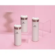 Stanley - termos mic calatorie The Aerolight Transit Mug - roz deschis cuart - 470 ml