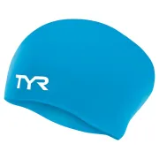 TYR - casca inot silicon par lung - Long Hair Silicon Cap - albastru