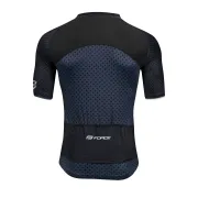 Force - Bluza ciclism maneci scurte Points - negru bleumarin