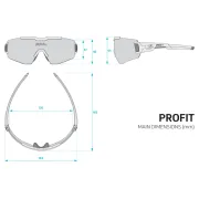 Spiuk - ochelari soare sport Profit, 2 lentile de schimb transparent si rosu oglinda - rama rosie