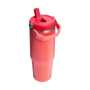 Stanley - termos tip sticla cu pai - Iceflow Flip Straw Tumbler 2.0 - coral - 0.89 L