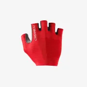 Castelli - manusi ciclism degete scurte - Espresso Glove - rosu aprins