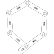 Abus - antifurt bicicleta - lacat pliabil cu cheie - uGrip Bordo 5700K/80 - negru