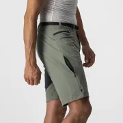 Castelli - pantaloni ciclism scurti si largi pentru barbati Unlimited Trail Baggy Short - verde army padure negru