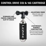 Lezyne - mini pompa CO2 - Control Drive CNC - black - 16g