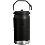 Stanley - termos clasic cu maner - The IceFlow Flip Straw Jug - negru - 1.9 Litri