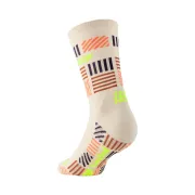 CEP - sosete compresie medii - the run limited 2024.2 socks mid cut W - cream | neon yellow
