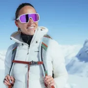 Ochelari de soare electro fotocromatici React Swiss REV NOVA - lentila mov si rama alba - masura S