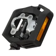 Shimano - pedale bicicleta MTB PD-T421, cu catadioptrii  si placute SM-SH56 - negru