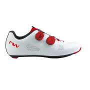 Northwave - pantofi ciclism sosea - Revolution - White | Red Fluo