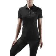 CEP - tricou sport tip polo cu maneci scurte pentru femei brand polo Shirt - negru verde lime