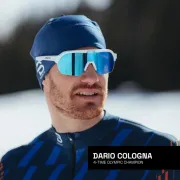 Ochelari de soare electro fotocromatici React Swiss OPTRAY ICE - lentila albastra si rama alba