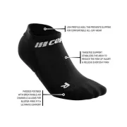 CEP - sosete compresie sub glezna - the run socks no show v4 - black