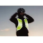 Apidura - vesta reflectorizanta ciclism Packable Visibility Vest, dimensiune S-M - verde fluo gri