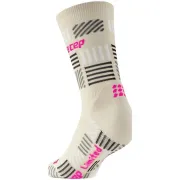 CEP - sosete compresie medii - the run limited 2024.2 socks mid cut W - cream | neon pink