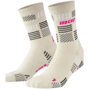 CEP - sosete compresie medii - the run limited 2024.2 socks mid cut W - cream | neon pink