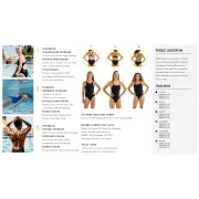 Finis - Costume de baie intreg pentru femei - Skinback Solid - albastru blueberry